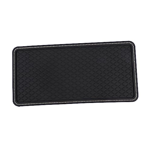 SOLUSTRE Universal Car -Slip Mat Shiny PVC Dashboard Pad Skid Resistance for Sunglasses