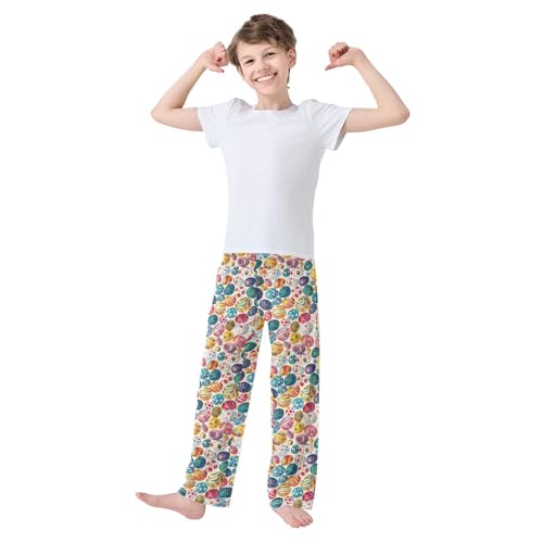 Pajama Pants Easter Eggs Print PJ Bottoms Sleepwear Lounge Sleep Pant with Pockets2