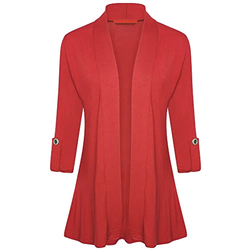 Image of Loxdonz Women's Open Front Cardigans Casual 3 /4 Sleeve Cardigan Soft Lightweight Top