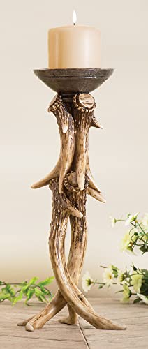 BLACK FOREST DECOR Antler Pillar Candle Holder