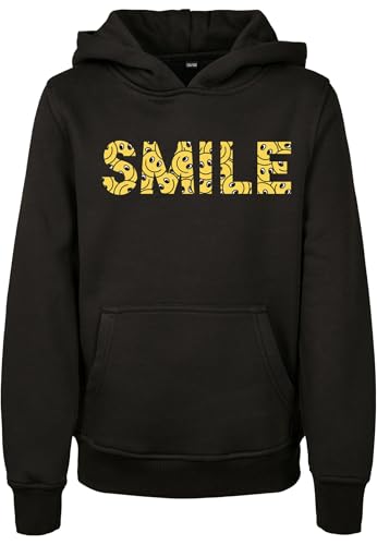 Mister Tee Kids Yellow Smile Box Hoody, Felpa con Cappuccio Unisex - Adulto, Black, 110/116