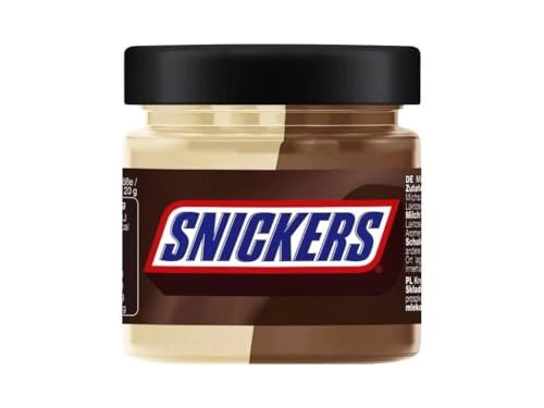 SNICKERS Crema para Untar Dúo de Chocolate y Vainilla, 200 Gramos