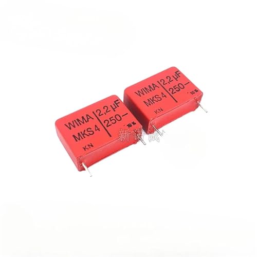 Condensateur 2,2 uF 250V MKS4 à film aluminium haute précision pas 22,5 mm