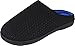 Womens Mens Slip on Fuzzy House Slippers Indoor Warm Faux Fur Lining Bedroom Shoes Slip Resistant Cozy Home Slippers Black Blue Women Size 15-16 Men Size 13-14