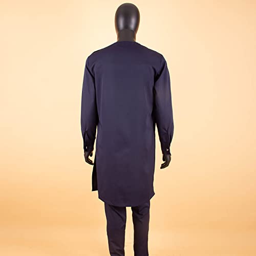 African Traditional Clothing Set for Men Dashiki Print Long Coats and Ankara Pants 2 Piece Outfits for Wedding Evening4