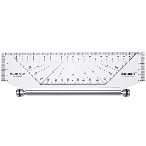 Bocianelli Metric Professional Parallel Rolling Drawing Drafting Ruler 250mm by