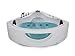Produktbild Supply24 since 2004 Whirlpool Badewanne Toskana in Weiß (146x146 cm)  Eckmontage  10 Massagedüsen & LED Farblichttherapie  Glasfront & Armaturen  Wellness Hot Tub Spa für 12 Personen