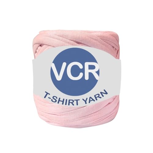 Image of VCR Baby Pink Big T-Shirt Yarn, 100 Meters Length, Recycled & Fashionable Craft Yarn, Pack of 1, Suitable for Crochet, Knitting & DIY Bags, Baskets, Cushions & Home Decor Projects