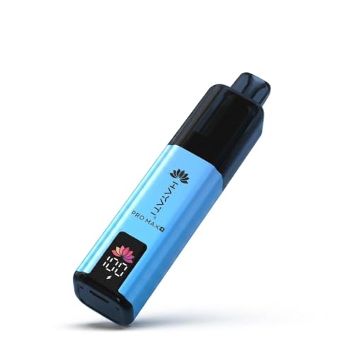 Hayati Pro Max Plus 6000 Vape Pod Kit Rechargeable 850mAh Battery Dual Mesh Coil MTL USB-C Charging LED Display Up to 6000 Puffs (Blue Sour Raspberry)