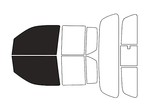 Rvinyl Window Tint Kit Compatible with Nissan Frontier 2005-2021 (4 Door) - Front Precut Kit - 20%