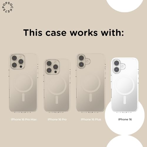 Image of PopSockets iPhone 16 Case Compatible with MagSafe, Phone Case for iPhone 16, Wireless Charging Compatible, Case Only - Rosso