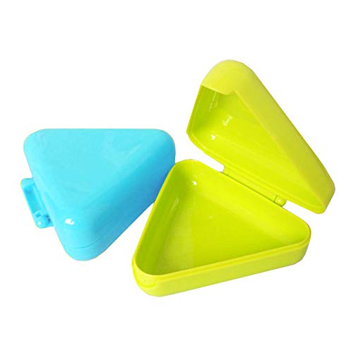 VEIREN 2 Pcs Triangle Sushi Rice Molds Maker Japanese Onigiri Plastic Nigiri Rice Ball Decorating Nori Mould Kitchen Tool Kids Love(Random)