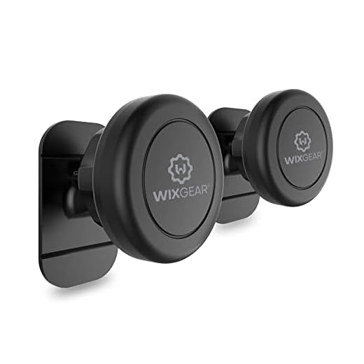 WizGear Magnetic Phone Car Mount, Universal Stick On (2 Pack) Dashboard Magnetic Car Mount Holder, for Cell Phones and Mini Tablets with Fast Swift-snap Technology, Magnetic Cell Phone Mount