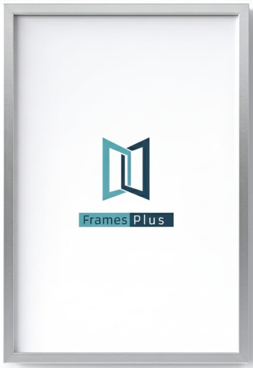 14 x 20cm Picture Frame (140 x 200mm) 30mm Profile, Wall Mounted Shatterproof Styrene Front, Portrait or Landscape Display for Posters Photos Prints Art, Silver