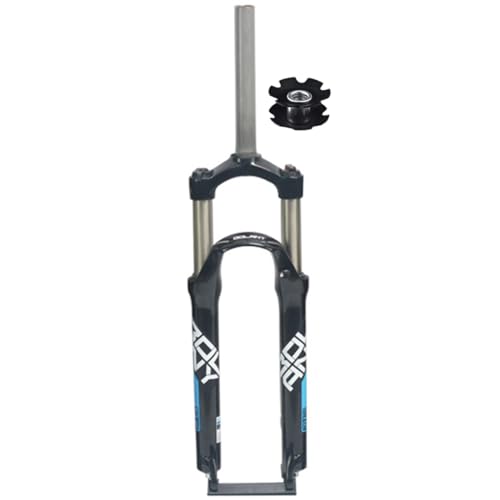 24 C` }EeoCN tg tH[N JjJ Mountain Bike ] oCN TXyV tH[N 1-1/8 Xg[g `[u QR 9×100mm Xg[N 100mm fBXN u[L (Color : Bl