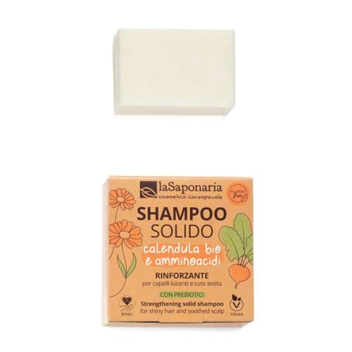 La Saponaria | Champú Sólido Fortalecedor y Calmante, natural y ecológico. Ideal para cabello normal o seco, nutre, suaviza y aporta equilibrio.