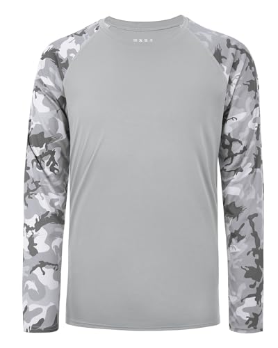 FISHEAL Long Sleeve Fishing Shirts for Men, UPF 50+ Camo Sun Protection Rash Guard, UV Shirt for Swimming Hunting Outdoor2