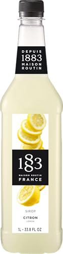 Image of 1883 Lemon Syrup for Drinks, Made in France, 1 Liter Plastic Bottle