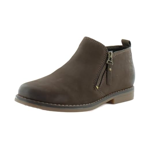 Hush Puppies Women's Mazin Cayto Ankle Boot, Dark Brown, 7.5 M US