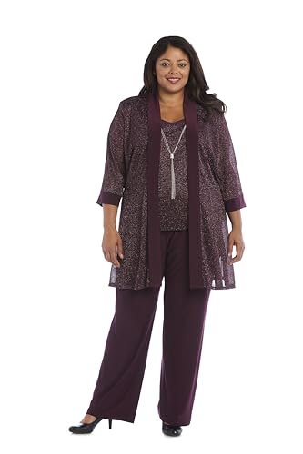 R&M Richards Womens 2PC Metallic Dress with Jacket4