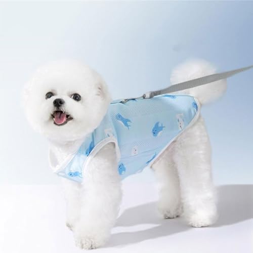 Kühljacke für den Sommer, Atmungsaktiv Hundekühlweste,Kühlwesten T-Shirts Kühlweste,Hunde Kühlende Hundejacke Leichte,Sommer Cool und Bequem Hundemantel für kleine Hunde