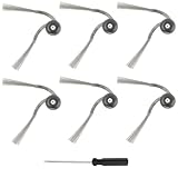 Aoonar Seitenbürsten Ersatz (6 Stück) inkl. Schraubendreher – kompatibel mit Roborock Qrevo Curv & Edge, Saros 10/10R/Z70, QV 35A/35S, Q10 S5/X5, Q7 M5/L5