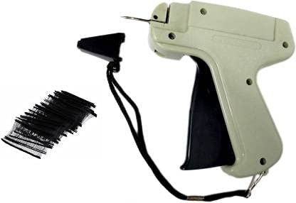 GREENGROW tag Gun Arrow 9S Machine + 5000pcs 50 MM TAG Black Clothing Garment Price Label Tag Gun Tagging Barbs Free with 1 Needle (Dark Cream)