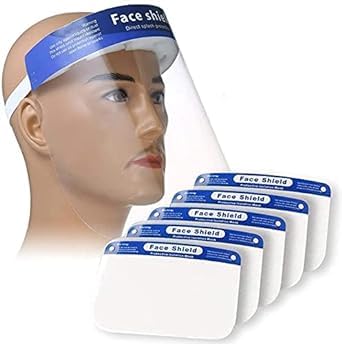 B-LOYAL Plastic Disposable Safety Face Shield (Transparent, Without Valve, Pack of 10) for Men & Women-image-31