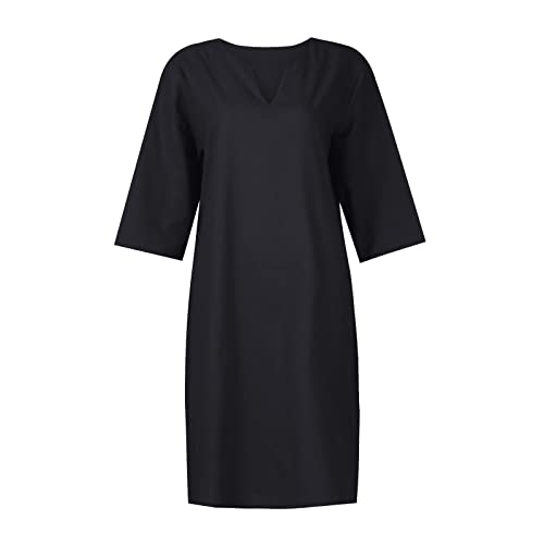 OIOLOYJM Plus Size Summer Dresses for Women 2025 Plus Size Dresses for Curvy Women 3/4 Sleeve Casual Boho Kaftan Dresses
