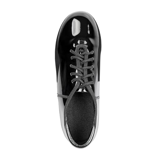 Linodes Unisex-Kid Lace up Tap Shoe for Boys Girls Dance-BlackPatent-13M-L by Linodes - Image 6