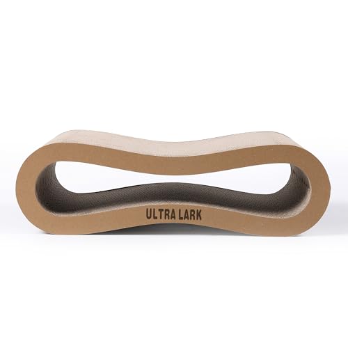 ULTRALARK Ultimate Cat Scratcher Lounge Bett, 8-förmiges Design, hochwertiges Karton und Konstruktion, langlebiges Katzenmöbel für Kratzer und Erholung