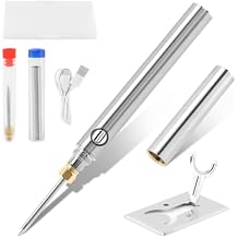 Cordless Soldering Iron Kit, 15W Portable USB Soldering Pen, Fast Heat Up to 788F 420C, 5V Rechargeable Soldering Iron for Electronics Repair and DIY
