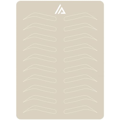 5 Piezas Plantilla de látex para Práctica de Microblading de Cejas con 10 pares de patrones de cejas perfectas en blanco Piel sintética de Doble Cara Cover