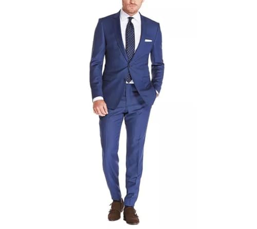 Men's 2-Piece Business Suit Slim Fit Blazer Pants Perfect for Business Weddings and Prom4