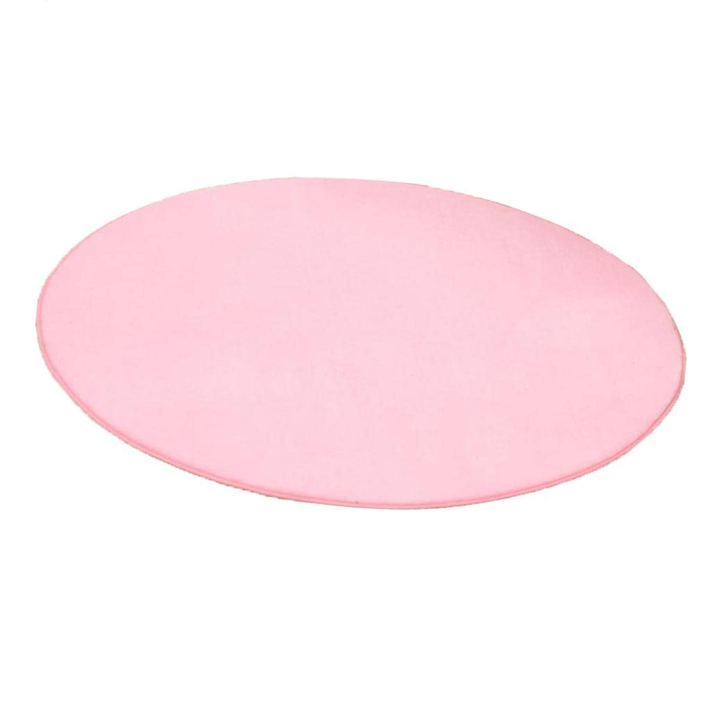 Tiuimk 100cm suave felpa niños cortina alfombra alfombra Pad dormitorio cojín - redondo rosa
