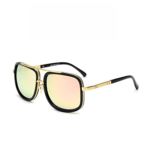 Verres de soleil en métal carré hommes et lunettes rétro vintage