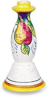 Hand Painted Frutta Candlestick Holder - Handmade in Deruta