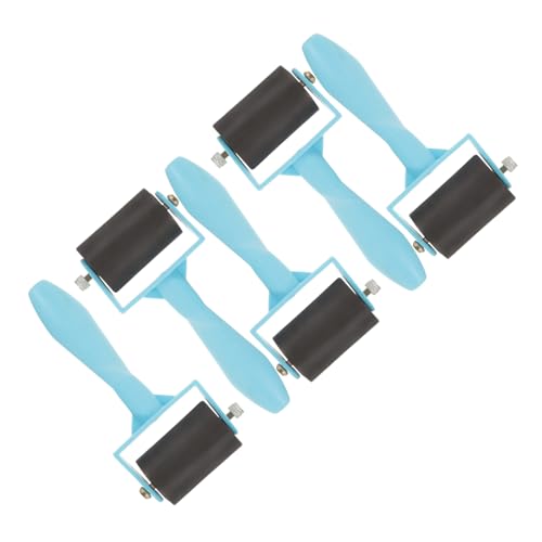 BUTIFULSIC 5pcs Printmaking Brayers Rollers Crafting Glue Paint Rollers Flexible Woodworking Glue Spreaders