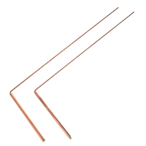 FUNOMOCYA 2pcs Rod Dowsing Tool Outdoor Diving Rods Portable Dowsing Rods Golden Brass