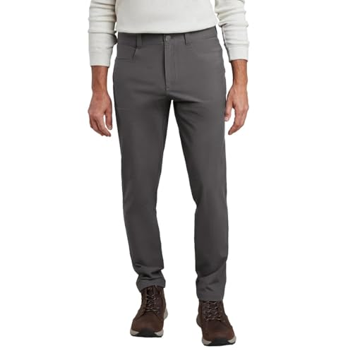 KIRKLAND Signature Men’s Stretch Tech Pant (US, Waist Inseam, 30, 30, Gray)