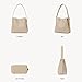 BOSTANTEN Bucket Bag Vegan Leather Shoulder Purses for Women Trendy Adjustable Strap, Khaki