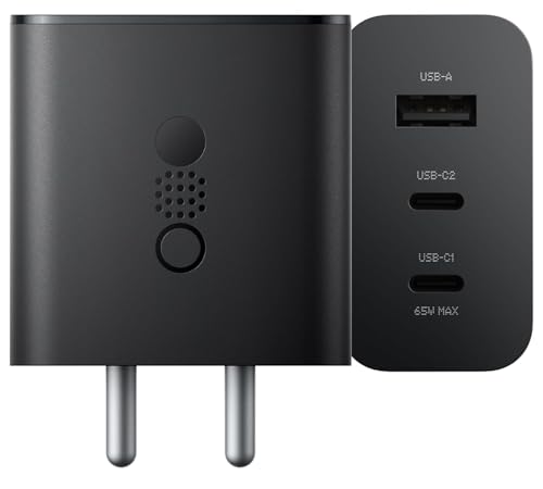 Image of 65W CMF by Nothing Super Fast Charger Adapter for CMF Phone 1 /Nothing Phone 2A /Phone 2a Plus /Phone 2 /Buds, CMF 65w Power Charger Adapter for Mobile, 65W Type C Charging Adaptor, Black
