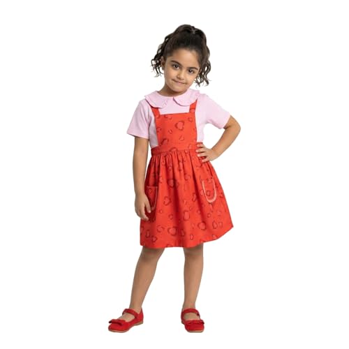 Image of Nautinati Girls A-Line Printed Dress with Puff Sleeves | Age 2-10 Years