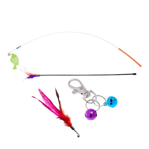 amazon-basics-Cat-Toy-Set-13-Interactive-Toys-Spring-Mouse-Feather-Stick-Fishing-Rod-Rattling-Bells-Playing-Balls-Feather-Balls-for-Kittens-Cats-Multicolour