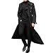 Herren Trenchcoat in Langform mit dezenten Vintage-Akzenten und adaptiver Passform für professionelles und soziales Umfeld (2XL Schwarz)