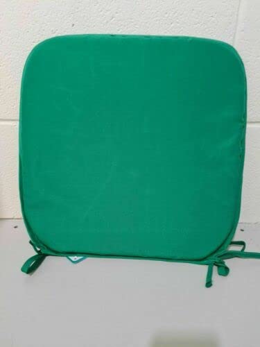 INSAFIANS Luxury Garden, Dining Chair Foam Cushions Summer Seatpad Tie On Seat Pads Patio Furniture Covers in set of 2,4,6 or 8 (Green, 8)