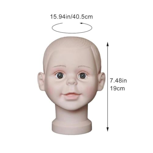 Maniquí de cabeza infantil multiusos para exhibición estable de bufandas 6