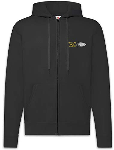 Sweat à capuche pour homme Urban Backwoods veste zippée noire style alien