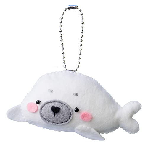 サンフェルト フェルト 子ども 手芸キット シリーズ minimofuu toyのマスコット 海のなかまたち アザラシ MTM-8