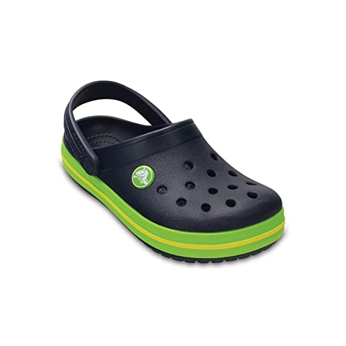 Image of Crocs Crocband Clog K, Navy /Volt Green, 12 UK Child